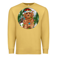 Antique Gold Toy Poodle And Farm Premium Sweatshirt - RanaPortraitStore