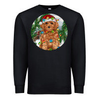 Black Toy Poodle And Farm Premium Sweatshirt - RanaPortraitStore