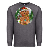 Charcoal Heather Toy Poodle And Farm Premium Sweatshirt - RanaPortraitStore