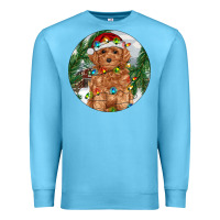 Ocean Blue Toy Poodle And Farm Premium Sweatshirt - RanaPortraitStore