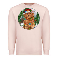 Pale Pink Toy Poodle And Farm Premium Sweatshirt - RanaPortraitStore