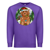 Purple Toy Poodle And Farm Premium Sweatshirt - RanaPortraitStore