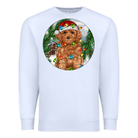White Toy Poodle And Farm Premium Sweatshirt - RanaPortraitStore