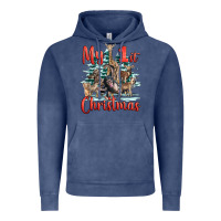 Vintage Denim my first christmas baby safari animals Vintage Hoodie - LillyAllenDesigns