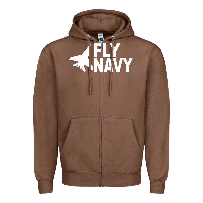 Fly Navy Zipper Hoodie by DesigneFamous | Teevron