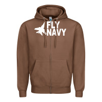 Chestnut fly navy Zipper Hoodie - DesigneFamous