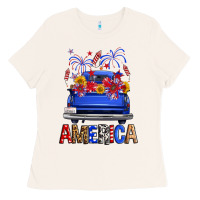 Bone Western Fourth Of July America Truck Ladies Tee - FaDigitalArtStudio