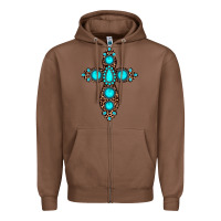 Chestnut gemstone leopard cross Zipper Hoodie - JahusDesignShop