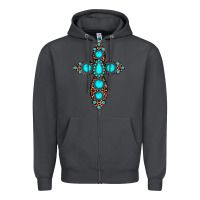Smoke gemstone leopard cross Zipper Hoodie - JahusDesignShop