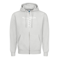 Dove Grey grace   christian faith cross script baptism gift Zipper Hoodie - DesigneFamous