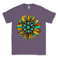 Lavender turquoise leopard sunflower Classic Tee - Jasminsmagicworld