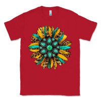 Red turquoise leopard sunflower Classic Tee - Jasminsmagicworld