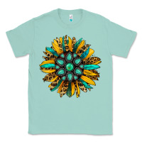 Seafoam turquoise leopard sunflower Classic Tee - Jasminsmagicworld