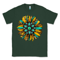 Sports Green turquoise leopard sunflower Classic Tee - Jasminsmagicworld
