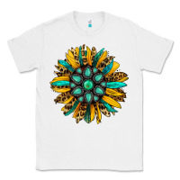 White turquoise leopard sunflower Classic Tee - Jasminsmagicworld