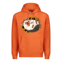 Carrot happy hedgehog sunflower leopard Premium Hoodie - Jasminsmagicworld
