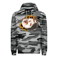 Happy Hedgehog Sunflower Leopard Premium Hoodie | Teevron