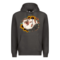 Smoke happy hedgehog sunflower leopard Premium Hoodie - Jasminsmagicworld