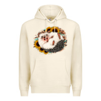 Tofu happy hedgehog sunflower leopard Premium Hoodie - Jasminsmagicworld