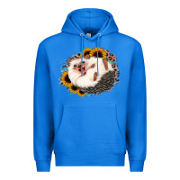 True Royal happy hedgehog sunflower leopard Premium Hoodie - Jasminsmagicworld