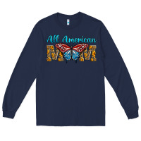 Navy All American Mom Butterfly Long Sleeve Tee - LillyAllenDesigns