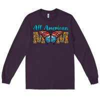 Plum All American Mom Butterfly Long Sleeve Tee - LillyAllenDesigns