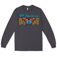 Smoke All American Mom Butterfly Long Sleeve Tee - LillyAllenDesigns