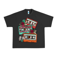 Pigment Black cassette floral gemstone Urban Heavy Tee - FaDigitalArtStudio