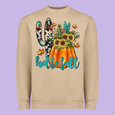 Hello Fall Heavyweight Sweatshirt Designed By Jahusdesignshop