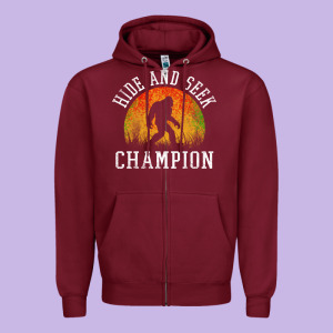 Hide And Seek Champion Zipper Hoodie Designed By Designefamous