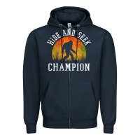 Navy hide and seek champion Zipper Hoodie - DesigneFamous