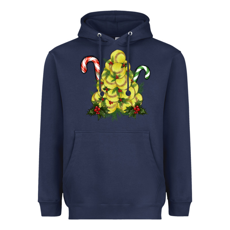 Lightning Softball Christmas Tree Heavyweight Hoodie by RanaPortraitStore | Teevron