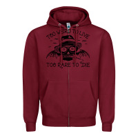 Burgundy hunter s thompson  fear and loathing in las vegas rare to die Zipper Hoodie - DesigneFamous