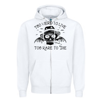 White hunter s thompson  fear and loathing in las vegas rare to die Zipper Hoodie - DesigneFamous