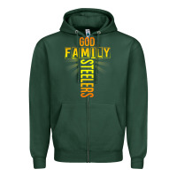Sports Green god family steeler shirt father's day gift tee t shirt Zipper Hoodie - DesigneFamous