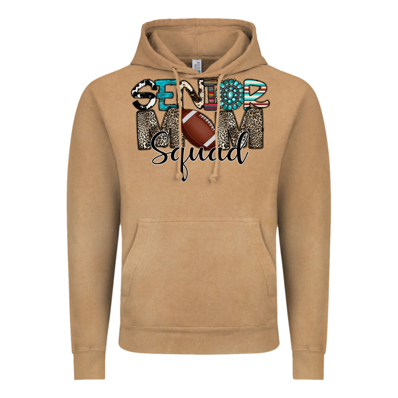 Senior Mom Squad Football Design Vintage Hoodie by CowhideDigitalArt | Teevron