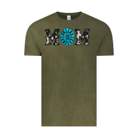 Vintage Olive cowhide with gemstone Vintage Tee - RanaPortraitStore