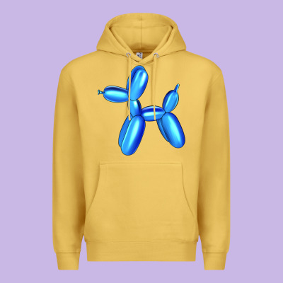 Blue Dog Balloon Premium Hoodie Designed By Artiststas