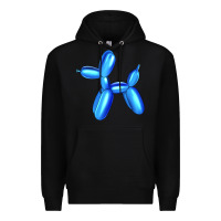 Black Blue Dog Balloon Premium Hoodie - Artiststas