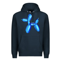 Navy Blue Dog Balloon Premium Hoodie - Artiststas