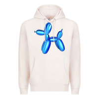 Pale Pink Blue Dog Balloon Premium Hoodie - Artiststas