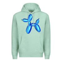 Seafoam Blue Dog Balloon Premium Hoodie - Artiststas