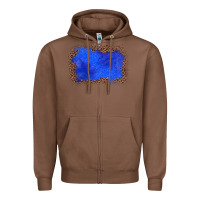 Chestnut gemstone blue leopard background Zipper Hoodie - JahusDesignShop