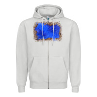 Dove Grey gemstone blue leopard background Zipper Hoodie - JahusDesignShop