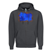 Smoke gemstone blue leopard background Zipper Hoodie - JahusDesignShop