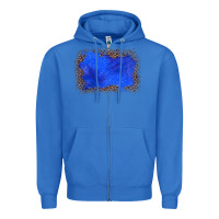 True Royal gemstone blue leopard background Zipper Hoodie - JahusDesignShop