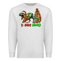 Oatmeal Heather T- Rex X-Mas Mood Premium Sweatshirt - RanaPortraitStore