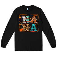Black Fall Autumn Leopard Nana Long Sleeve Tee - LillyAllenDesigns