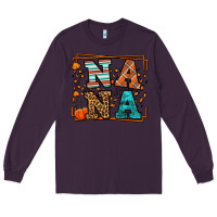 Plum Fall Autumn Leopard Nana Long Sleeve Tee - LillyAllenDesigns