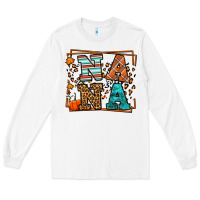 White Fall Autumn Leopard Nana Long Sleeve Tee - LillyAllenDesigns